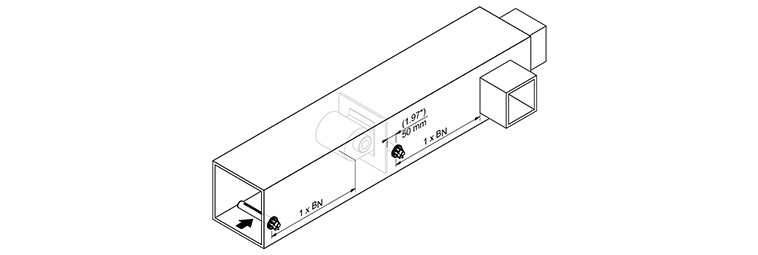 před/po ventilátoru/opuštění zóny